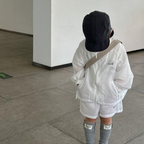 2025子供服　日焼け止め服　トップス＋ショートパンツ　セットアップ　★90-150CM